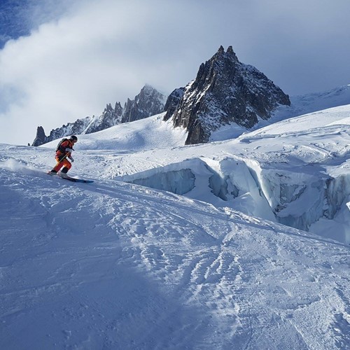 Chamonix's post on skiing the Vallée Blanche yesterday