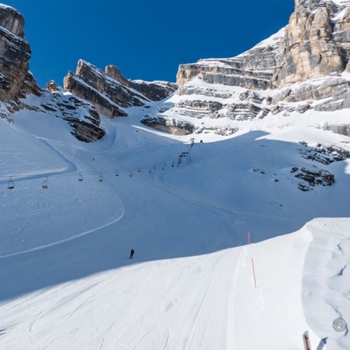 Where is the snow in Cortina