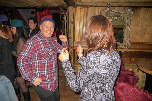 dancing away the New Year in a ski resort