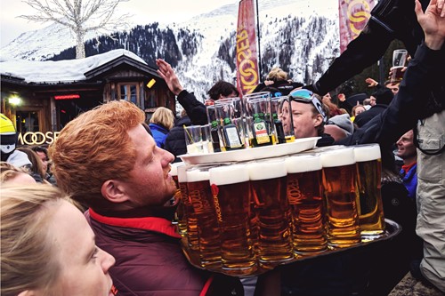 Some serious apres ski beers at the mooserwirt, st anton in Austria