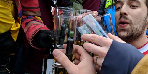 jager bombs at new year, skiing in St Anton