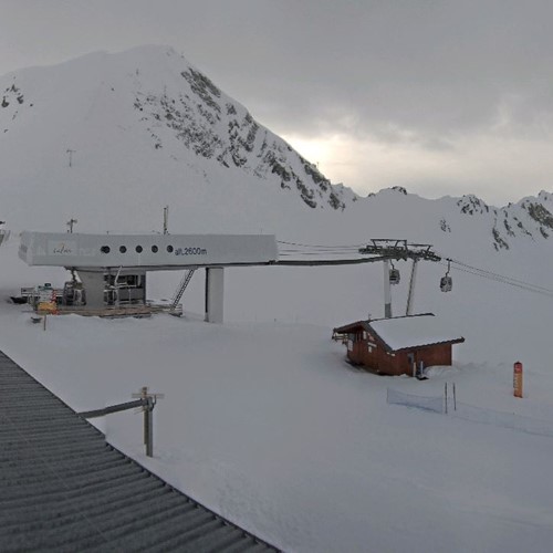 snow in les arc, europe