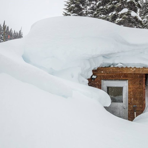 snow accumulation in Whistler 2018