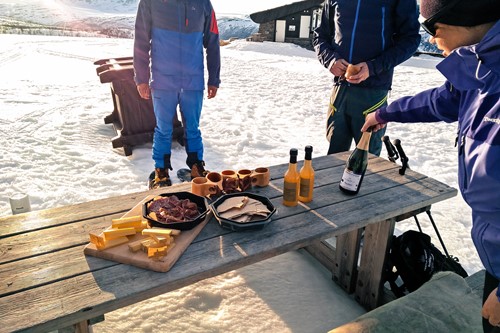 Mountain top picnic in Geilo, Norway